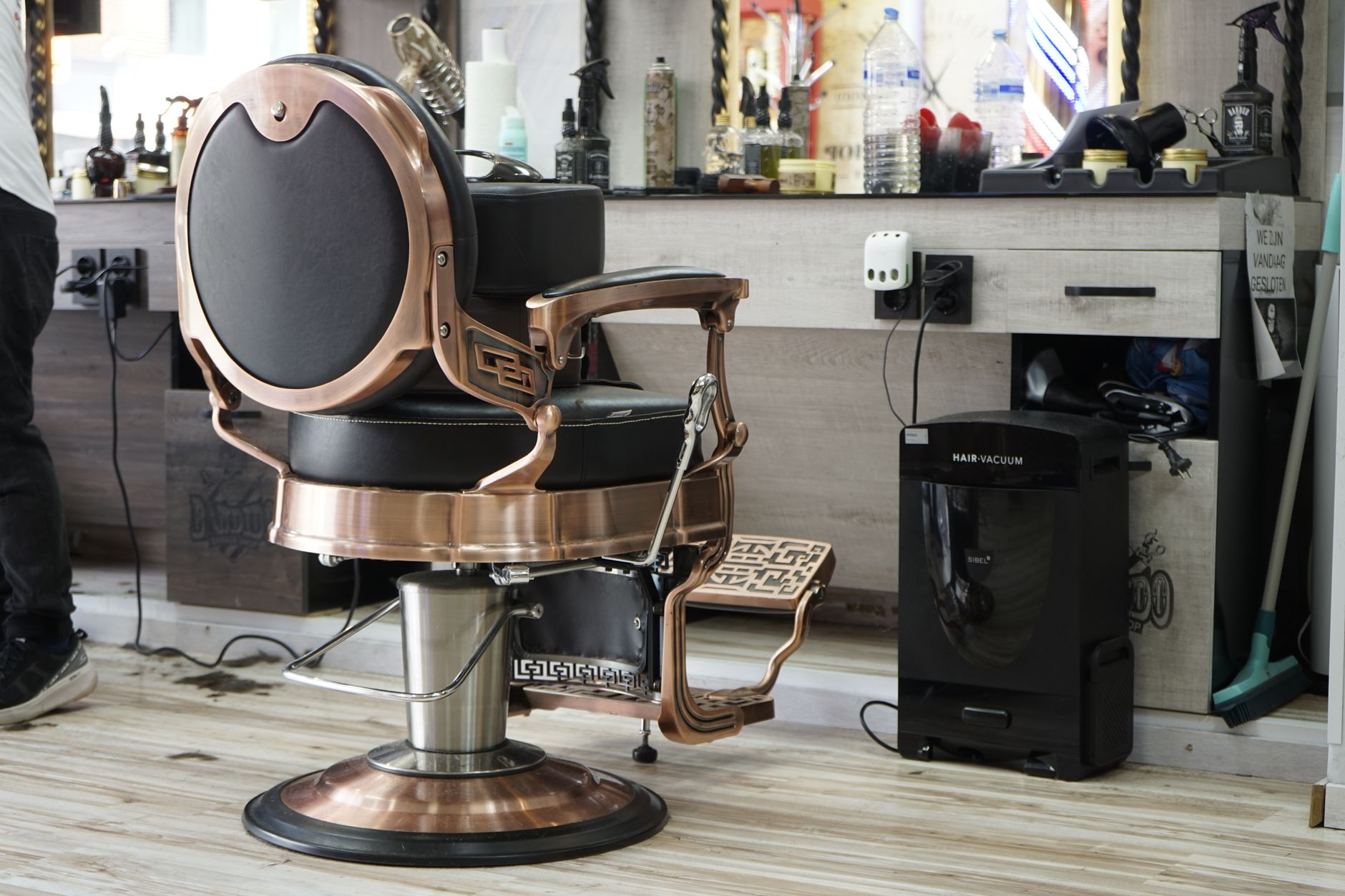 Modern luxury barbershop interior in Cairo