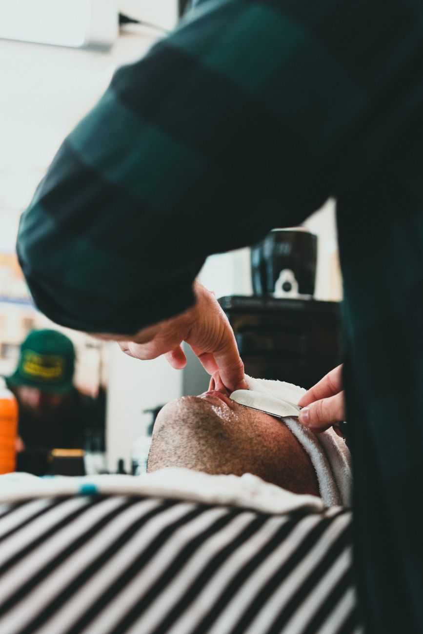 Classic hot towel shave ritual